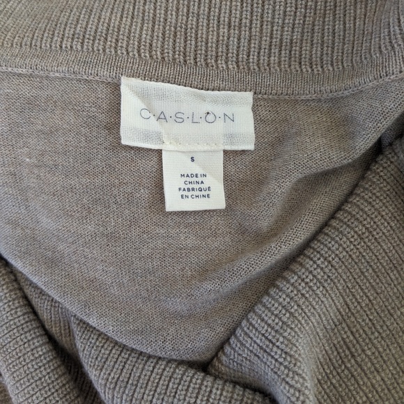 CASLON Side Slit Cowl Neck Tunic, Tan, S - Picture 2 of 6